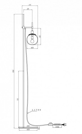Торшер Maytoni Erich MOD221-FL-01-N в Невьянске - nevyansk.mebel24.online | фото 3