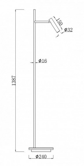 Торшер Maytoni Estudo Z010FL-L8W3K в Невьянске - nevyansk.mebel24.online | фото 2