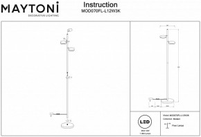 Торшер Maytoni Fad MOD070FL-L12W3K в Невьянске - nevyansk.mebel24.online | фото 3