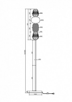 Торшер Maytoni Pattern MOD267FL-L32CH3K в Невьянске - nevyansk.mebel24.online | фото 2