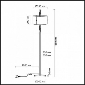 Торшер Odeon Light Margaret 4895/3F в Невьянске - nevyansk.mebel24.online | фото 5