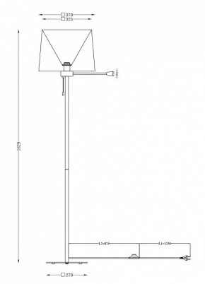 Торшер с подсветкой Maytoni Farel Z001FL-L3W-1B в Невьянске - nevyansk.mebel24.online | фото