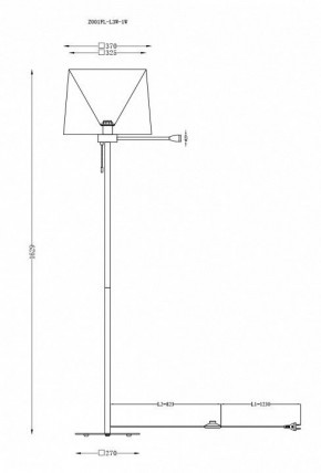 Торшер с подсветкой Maytoni Farel Z001FL-L3W-1W в Невьянске - nevyansk.mebel24.online | фото 3