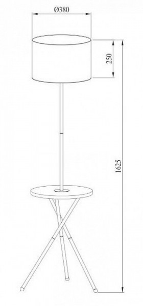 Торшер с полкой Arte Lamp Combo A2070PN-1BK в Невьянске - nevyansk.mebel24.online | фото 2