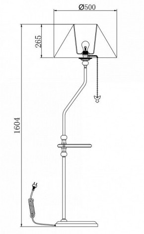 Торшер с полкой Maytoni Bouquet ARM023-FL-01-S в Невьянске - nevyansk.mebel24.online | фото 3
