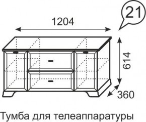 Тумба для телеаппаратуры Венеция 21 бодега в Невьянске - nevyansk.mebel24.online | фото 3