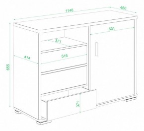 Тумба комбинированная Домино нельсон ТБ-45 НБЕ в Невьянске - nevyansk.mebel24.online | фото 3