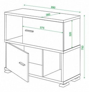 Тумба комбинированная Домино СБ-30/2 в Невьянске - nevyansk.mebel24.online | фото 3