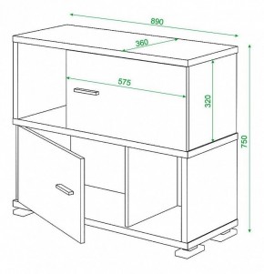 Тумба комбинированная Домино СБ-30/2 в Невьянске - nevyansk.mebel24.online | фото 3