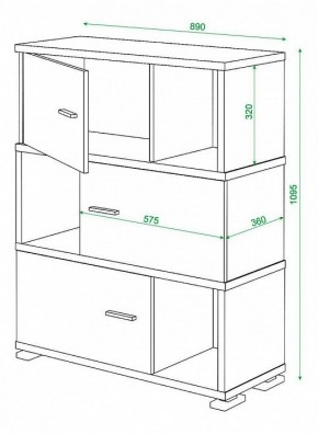 Тумба комбинированная Домино СБ-30/3 в Невьянске - nevyansk.mebel24.online | фото 3