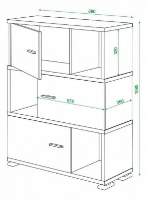 Тумба комбинированная Домино СБ-30/3 в Невьянске - nevyansk.mebel24.online | фото 3