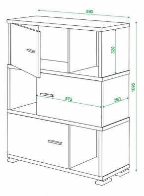 Тумба комбинированная Домино СБ-30/3 в Невьянске - nevyansk.mebel24.online | фото 2