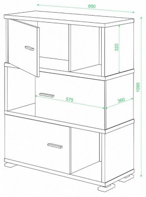 Тумба комбинированная Домино СБ-30/3 в Невьянске - nevyansk.mebel24.online | фото 2