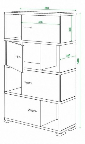 Тумба комбинированная Домино СБ-30/4 в Невьянске - nevyansk.mebel24.online | фото 3