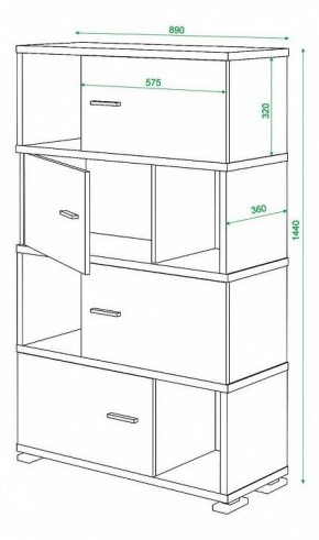 Тумба комбинированная Домино СБ-30/4 в Невьянске - nevyansk.mebel24.online | фото 3