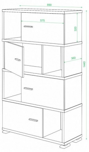 Тумба комбинированная Домино СБ-30/4 в Невьянске - nevyansk.mebel24.online | фото 2