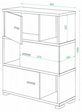 Тумба комбинированная СБ-30/3 в Невьянске - nevyansk.mebel24.online | фото 2