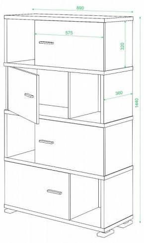 Тумба комбинированная СБ-30/4 в Невьянске - nevyansk.mebel24.online | фото 2