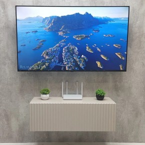 Тумба подвесная под ТВ LINES MTV3-MA 900 Бежевый (Леда-М 10.1.5) в Невьянске - nevyansk.mebel24.online | фото 3