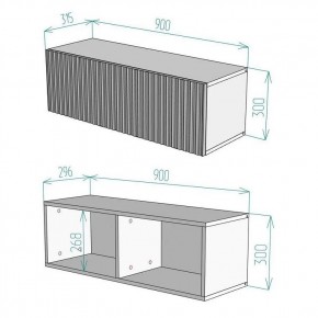 Тумба подвесная под ТВ LINES MTV3-MA 900 Белый глянец (Белый-M 10.1.1) в Невьянске - nevyansk.mebel24.online | фото 3