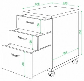 Тумбочка Домино ТС-2 в Невьянске - nevyansk.mebel24.online | фото 2