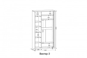 ВИНТЕР 3 Шкаф 3-х створчатый в Невьянске - nevyansk.mebel24.online | фото 2