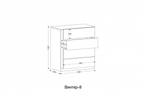 ВИНТЕР - 8 Комод 4 ящика в Невьянске - nevyansk.mebel24.online | фото 2