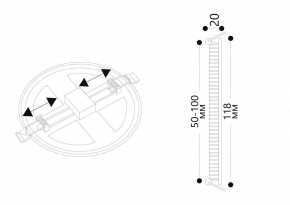 Встраиваемый светильник Arte Lamp Mesura A7972PL-1WH в Невьянске - nevyansk.mebel24.online | фото 5