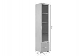 ЗЕФИР Гостиная К2 (белое дерево/черный муар) в Невьянске - nevyansk.mebel24.online | фото 6
